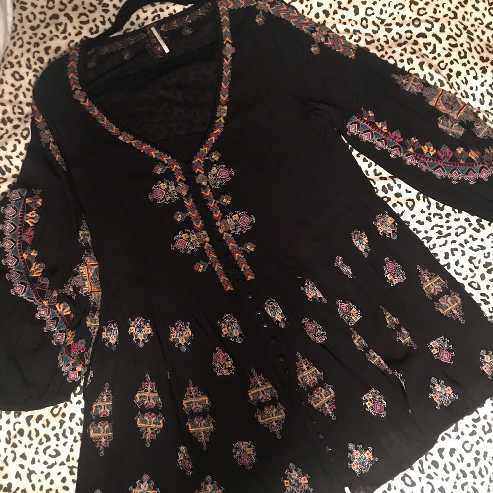 Free People Embroidered Tunic/Dress. Size SM